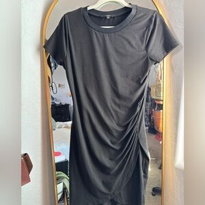 Black Fitted T-Shirt Dress